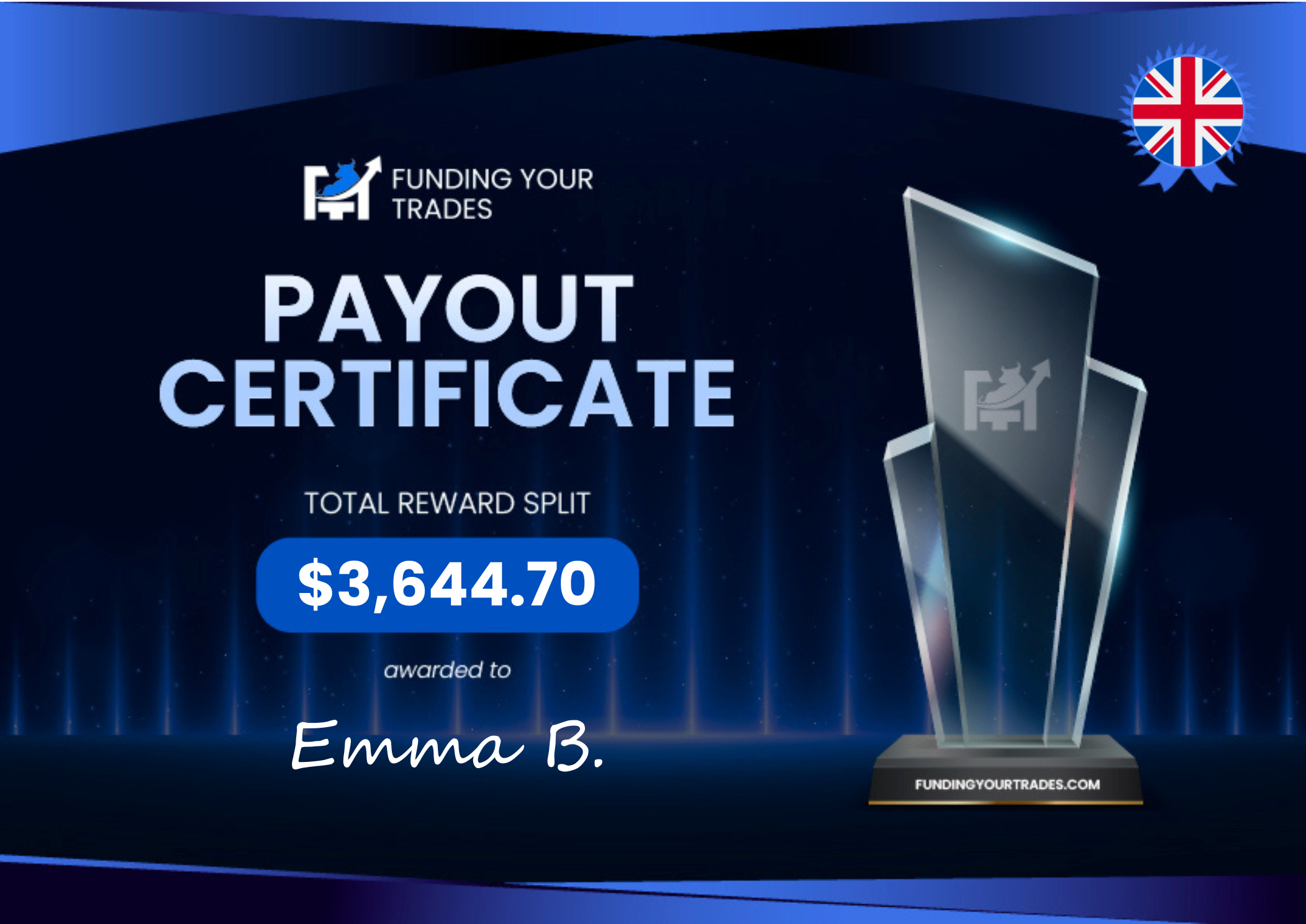 Payout Certificate – Emma B.