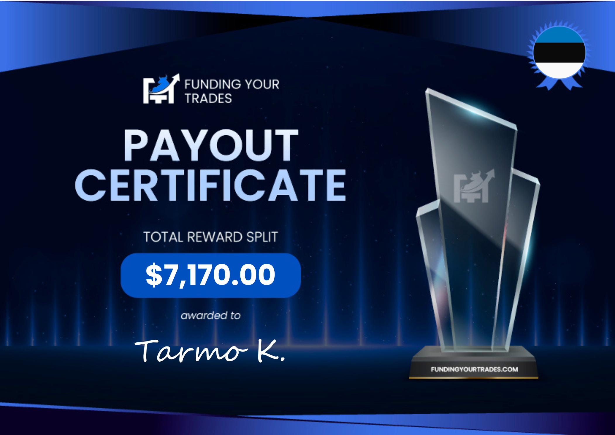 Payout Certificate – Tarmo K.