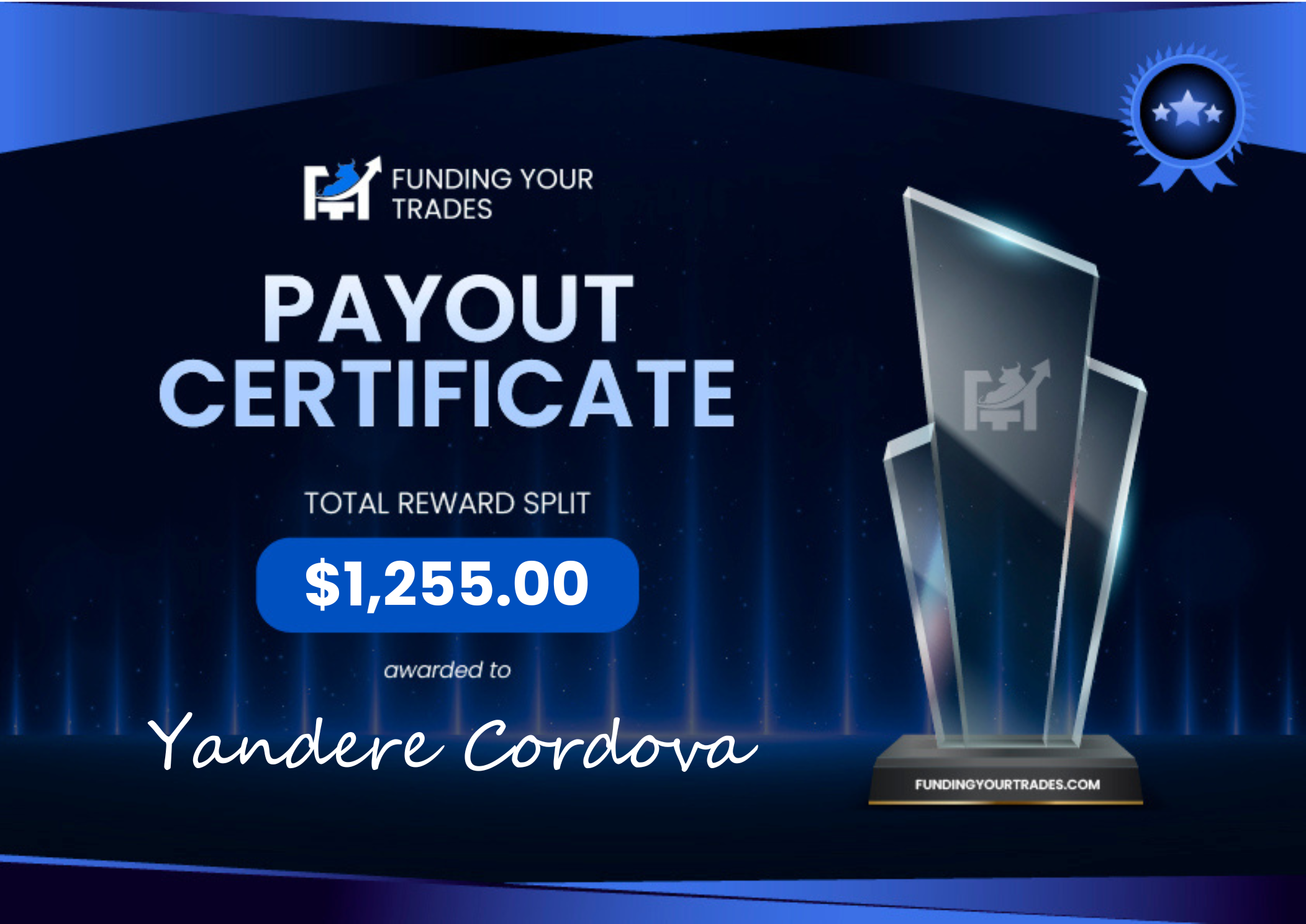 Payout Certificate – J. Frank